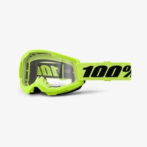 100 PROCENT GOGLE STRATA 2 NEON YELLOW - CLEAR LENS - KOLOR ŻÓŁTY FLUO/CZARNY SZYBKA PRZEŹROCZYSTA 100 PROCENT GOGLE STRATA 2 NEON YELLOW - CLEAR LENS - KOLOR ŻÓŁTY FLUO/CZARNY SZYBKA PRZEŹROCZYSTA
