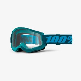 100 PROCENT GOGLE STRATA 2 STONE - CLEAR LENS - KOLOR MORSKI SZYBKA PRZEŹROCZYSTA