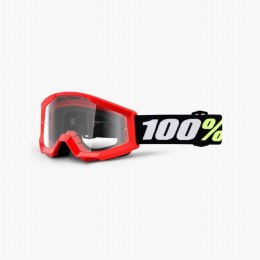 100 PROCENT GOGLE STRATA MINI RED JUNIOR / KID / DZIECIĘCE KOLOR CZERWONY SZYBKA PRZEŹROCZYSTA ANTI-FOG STARY KOD: 50600-003-02