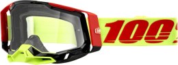 100 PROCENT WYPRZEDAŻ GOGLE RACECRAFT 2 WIZ - CLEAR LENS - KOLOR ŻÓŁTY FLUO/CZERWONY/CZARNY SZYBKA PRZEŻROCZYSTA