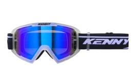 KENNY RACING GOGLE MODEL TRACK+ KID / JUNIOR / DZIECIĘCE CLEAR CRYSTAL - BLUE LENS - KOLOR PRZEŹROCZYSTY/CZARNY SZYBKA NIEBIESKI