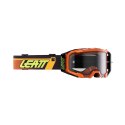 LEATT GOGLE VELOCITY 5.5 CITRUS LIGHT GREY 58% - KOLOR POMARAŃCZOWY/CZARNY SZYBKA PRZYDYMIANA