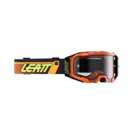 LEATT GOGLE VELOCITY 5.5 CITRUS LIGHT GREY 58% - KOLOR POMARAŃCZOWY/CZARNY SZYBKA PRZYDYMIANA