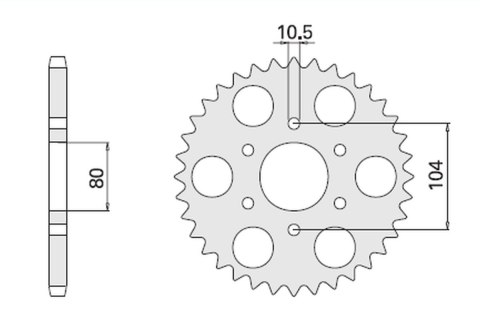 CHT ZĘBATKA TYLNA 501 38 KAWASKAI GPZ750 UNITRAK (501-38) CHT ZĘBATKA TYLNA 501 38 KAWASKAI GPZ750 UNITRAK (501-38)