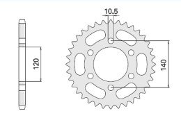 CHT ZĘBATKA TYLNA 5301 46 SUZUKI GSXR 600 98-00 5301 46 (498-46) (JTR498.46)