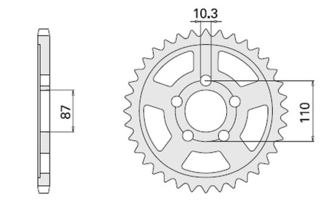 CHT ZĘBATKA TYLNA 828 49 (807-49) SUZUKI GSX/GXF 400 CHT ZĘBATKA TYLNA 828 49 (807-49) SUZUKI GSX/GXF 400