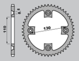 GROSSKOPF WYPRZEDAŻ ZĘBATKA TYLNA ALUMINIOWA KOLOR CZARNY 4306 55 HONDA CR 80/85 '96-'07, CRF 150 '07-'22 (-1) (ŁAŃC.420)