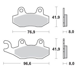 MOTO-MASTER WYPRZEDAŻ KLOCKI HAMULCOWE KH135 / KH214 SINTER METAL RACING: 12 (SINTERPRO SERIES RACING GP) KAWASAKI: KX 125-250-5