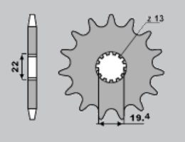 PBR ZĘBATKA PRZEDNIA 439 15 18NC SUZUKI GR 650 (83-85), GSX 400 F (ŁAŃC. 530)