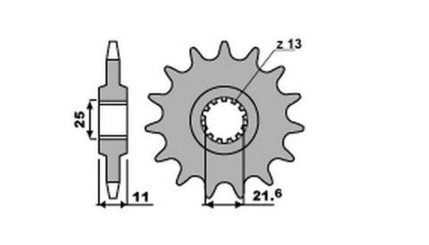 PBR ZĘBATKA PRZEDNIA 442 16 18NC (ŁAŃC. 532) PBR ZĘBATKA PRZEDNIA 442 16 18NC (ŁAŃC. 532)