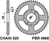 PBR ZĘBATKA TYLNA 4668 44 HONDA XL 125V VARADERO 01-13 (ZAMIENNA Z 279 44) (ŁAŃC. 520) PBR ZĘBATKA TYLNA 4668 44 HONDA XL 125V VARADERO 01-13 (ZAMIENNA Z 279 44) (ŁAŃC. 520)