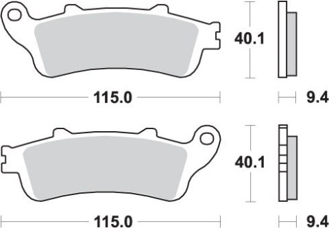 SBS PROMOCJA KLOCKI HAMULCOWE KH281 STREET PERFORMANCE (EXCEL) SINTER KOLOR ZŁOTY PASUJE DO: HONDA ST1100 '96, ST1300 TYŁ