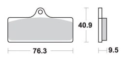 SBS WYPRZEDAŻ KLOCKI HAMULCOWE KH315 TRACK AND SPORT SINTER DO ZACISKU A.P. RACING CP 4488 TWO PAD RADIA, 4 PISTON MONOBLOCK KOL