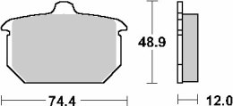 SBS WYPRZEDAŻ KLOCKI HAMULCOWE KH78 STREET STANDART CERAMIC KOLOR CZARNY