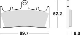 TRW ZF KLOCKI HAMULCOWE KH188 ORGANIC KAWASAKI ZX9R 96-01, ZRX 1100 / 1200 96-06, VN 1500 02-03, VN 1600 04-08, SUZUKI GSF 1200 