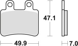 TRW ZF KLOCKI HAMULCOWE KH350 ORGANIC YAMAHA DT 50 02-08, XT 125 05-12, PRZÓD/TYŁ