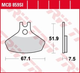TRW ZF KLOCKI HAMULCOWE KH468 SINTER OFFROAD CAN-AM DS. 450 08-15, PRZÓD (PROMOCJA)
