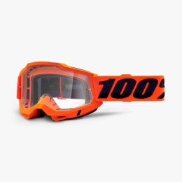 100 PROCENT GOGLE ACCURI 2 OTG ORANGE - CLEAR LENS - KOLOR POMARAŃCZOWY/CZARNY SZYBKA PRZEŹROCZYSTA STARY KOD: 50224-101-05
