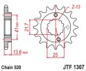 JT ZĘBATKA PRZEDNIA 2093 14 KAWASAKI ZX6R '03-'06 (2093M14JT) (ŁAŃC. 520)