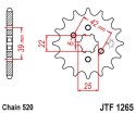 JT ZĘBATKA PRZEDNIA 265 12 HONDA XL 250S '78-'81, XL 250K '76-'77 (26512JT) (ŁAŃC. 520) NA ZAMÓWIENIE