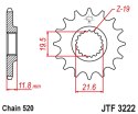 JT ZĘBATKA PRZEDNIA POLARIS 250/300/350/400/425 '89-99' (ŁAŃC. 520)