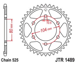 JT ZĘBATKA TYLNA 4359 46 KAWASAKI Z900 '20 (JTR1489.46)* (ŁAŃC. 525)