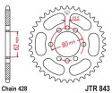 JT ZĘBATKA TYLNA 843 45 YAMAHA DT 80LC '83-84 (-3), DT 125 LC (-4), SR 125 '80-'94 (-4) (84345JT) (ŁAŃC. 428)