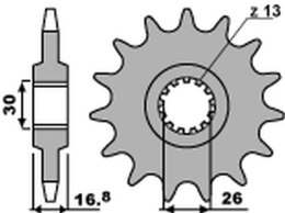 PBR ZĘBATKA PRZEDNIA 2068 15 18NC HONDA CBR 600F '99-'12, CBR 650F '14-'18, XL 1000V VARADERO '99-'13 (JTF1370.15) (ŁAŃC. 525) (
