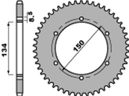 PBR ZĘBATKA TYLNA 463 46 C45 KAWASAKI KMX 125 '86-'03, KMX 200 '88-'92 (JTR463.46) (ŁAŃC. 428) (STD.-4)