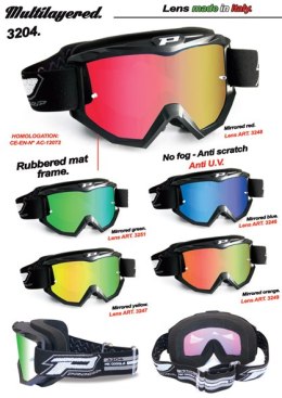 PROGRIP GOGLE PG3204-184 DARK SIDE KOLOR CZARNY MATT (SZYBA PG3247 ŻÓŁTA LUSTRZANA ANTISCRATCH, NO FOG, ANTI UV) (PG3204BKMYL) (