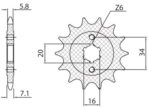 SUNSTAR ZĘBATKA PRZEDNIA 2247 14 KTM 125 DUKE '11-'21, KTM 200 DUKE '12-'20 (JTF1903.14) (ŁAŃC. 520) (224714JT) SUNSTAR ZĘBATKA PRZEDNIA 2247 14 KTM 125 DUKE '11-'21, KTM 200 DUKE '12-'20 (JTF1903.14) (ŁAŃC. 520) (224714JT)
