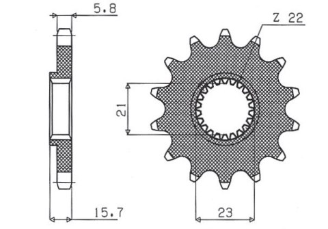 SUNSTAR ZĘBATKA PRZEDNIA 441 15 YAMAHA XT 600 '87-'90, XT 600E '97-'03, XTZ 660 '91-'98, TT 600 '93-'02 (JTF1577.15) (ŁAŃC. 520) SUNSTAR ZĘBATKA PRZEDNIA 441 15 YAMAHA XT 600 '87-'90, XT 600E '97-'03, XTZ 660 '91-'98, TT 600 '93-'02 (JTF1577.15) (ŁAŃC. 520)