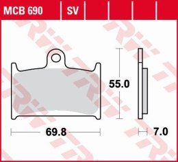 TRW ZF KLOCKI HAMULCOWE KH145 KH236 ORGANIC SUZUKI GSF 1200 96-00, RF 900 94-97 PRZÓD