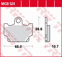 TRW ZF KLOCKI HAMULCOWE KH081 ORGANIC YAMAHA RD 80/125/250/350 '82-'84, SR 250 '96-'00, XV 250 '89-'96, XS 400/500 '82-'84, XT/X