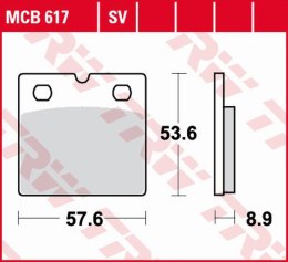 TRW ZF KLOCKI HAMULCOWE KH171 ORGANIC BMW R65 '89-'93, K75 S/RT '89-'96, R80 /RT '89-'95, K100 /RT/RS/LT '88-'96 PRZÓD