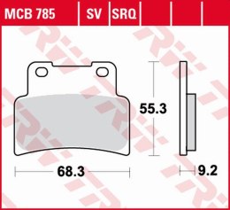 TRW ZF KLOCKI HAMULCOWE KH432 SINTER TRACK APRILIA RS 125 '07-'13, SL 750 SHIVER/DROSODURO '07-'17, NA 850 MANA '07-'16, SL 900 