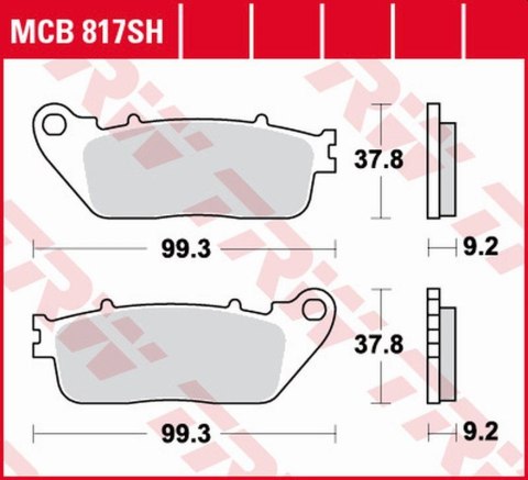 TRW ZF KLOCKI HAMULCOWE KH488 SINTER STREET HONDA VFR 800F '14-, VFR 800X CROSSRUNNER '11-, CB 1000R '08-'16, VFR 1200F '10-'16 