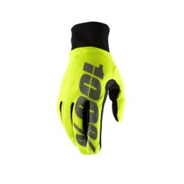 100 PROCENT RĘKAWICE ZIMOWE CROSS/ENDURO HYDROMATIC NEON YELLOW (WODOODPORNE) KOLOR ŻÓŁTY FLUO ROZMIAR M STARY KOD: 10011-004-11