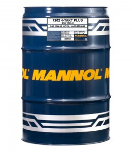 MANNOL OLEJ SILNIKOWY 4T PLUS 10W40 SEMISYNTETYK (API SL, JASO MA/MA2) (7202) BECZKA 60 L