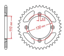 MTX PARTS ZĘBATKA TYLNA 4306 50 HONDA CR 80/85 '85-'07 (JTR215.50) (ŁAŃC. 420)