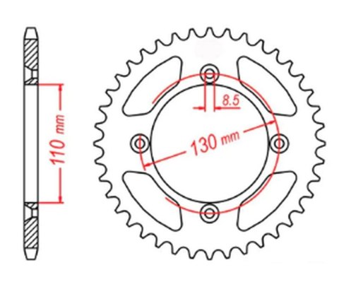 MTX PARTS ZĘBATKA TYLNA 4306 50 HONDA CR 80/85 '85-'07 (JTR215.50) (ŁAŃC. 420) MTX PARTS ZĘBATKA TYLNA 4306 50 HONDA CR 80/85 '85-'07 (JTR215.50) (ŁAŃC. 420)
