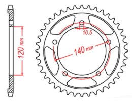 MTX PARTS ZĘBATKA TYLNA 4409 43 SUZUKI GSF 1250 '06-'16, GSXR 1000/1300 (JTR1800.43) (ŁAŃC. 530)