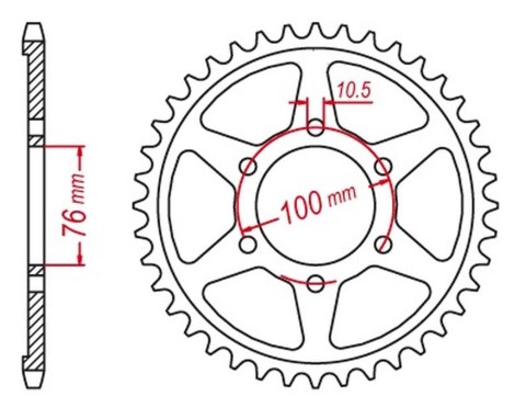 MTX PARTS ZĘBATKA TYLNA 816 42 SUZUKI GSXR1100, GSXR750 '92-'95 (JTR816.42) (ŁAŃC. 530) - ZAMIENNA Z 825 42 MTX PARTS ZĘBATKA TYLNA 816 42 SUZUKI GSXR1100, GSXR750 '92-'95 (JTR816.42) (ŁAŃC. 530) - ZAMIENNA Z 825 42