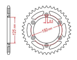 MTX PARTS ZĘBATKA TYLNA 899 41 KTM SX/EXC (JTR897.41) (ŁAŃC. 520)
