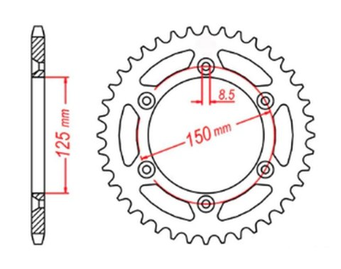MTX PARTS ZĘBATKA TYLNA 899 41 KTM SX/EXC (JTR897.41) (ŁAŃC. 520) MTX PARTS ZĘBATKA TYLNA 899 41 KTM SX/EXC (JTR897.41) (ŁAŃC. 520)