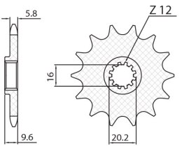 SUNSTAR ZĘBATKA PRZEDNIA 7005 13 KTM SX 65 '98-'18 (JTF1906.13) (ŁAŃC. 420) (700513JT)