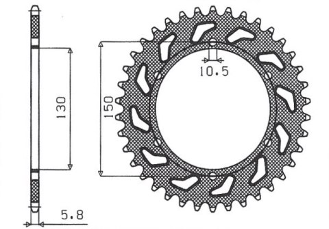 SUNSTAR ZĘBATKA TYLNA 236 45 HONDA NX 650 '88-'90, FMX 650 '05-'08, XR 600 88-90 (JTR245/3.45)* (ŁAŃC. 520) (430945JT) SUNSTAR ZĘBATKA TYLNA 236 45 HONDA NX 650 '88-'90, FMX 650 '05-'08, XR 600 88-90 (JTR245/3.45)* (ŁAŃC. 520) (430945JT)