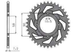 SUNSTAR ZĘBATKA TYLNA 269 42 HONDA CG 125 '02-'05, CM 125 '82-'97, CB 125T '82-'88, DAELIM VC 125 '96-'99 (JTR269.42) (ŁAŃC. 428