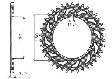 SUNSTAR ZĘBATKA TYLNA 300 48 HONDA XL 650V TRANSALP '01-'07 (JTR300.48) (ŁAŃC. 525) (30048JT) SUNSTAR ZĘBATKA TYLNA 300 48 HONDA XL 650V TRANSALP '01-'07 (JTR300.48) (ŁAŃC. 525) (30048JT)