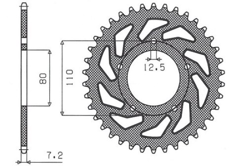 SUNSTAR ZĘBATKA TYLNA 4350 45 HONDA VT 600C SHADOW '90-'07, XRV 750 AFRICA TWIN '93-'03 (JTR1332.45) (ŁAŃC. 525) (435045JT) SUNSTAR ZĘBATKA TYLNA 4350 45 HONDA VT 600C SHADOW '90-'07, XRV 750 AFRICA TWIN '93-'03 (JTR1332.45) (ŁAŃC. 525) (435045JT)